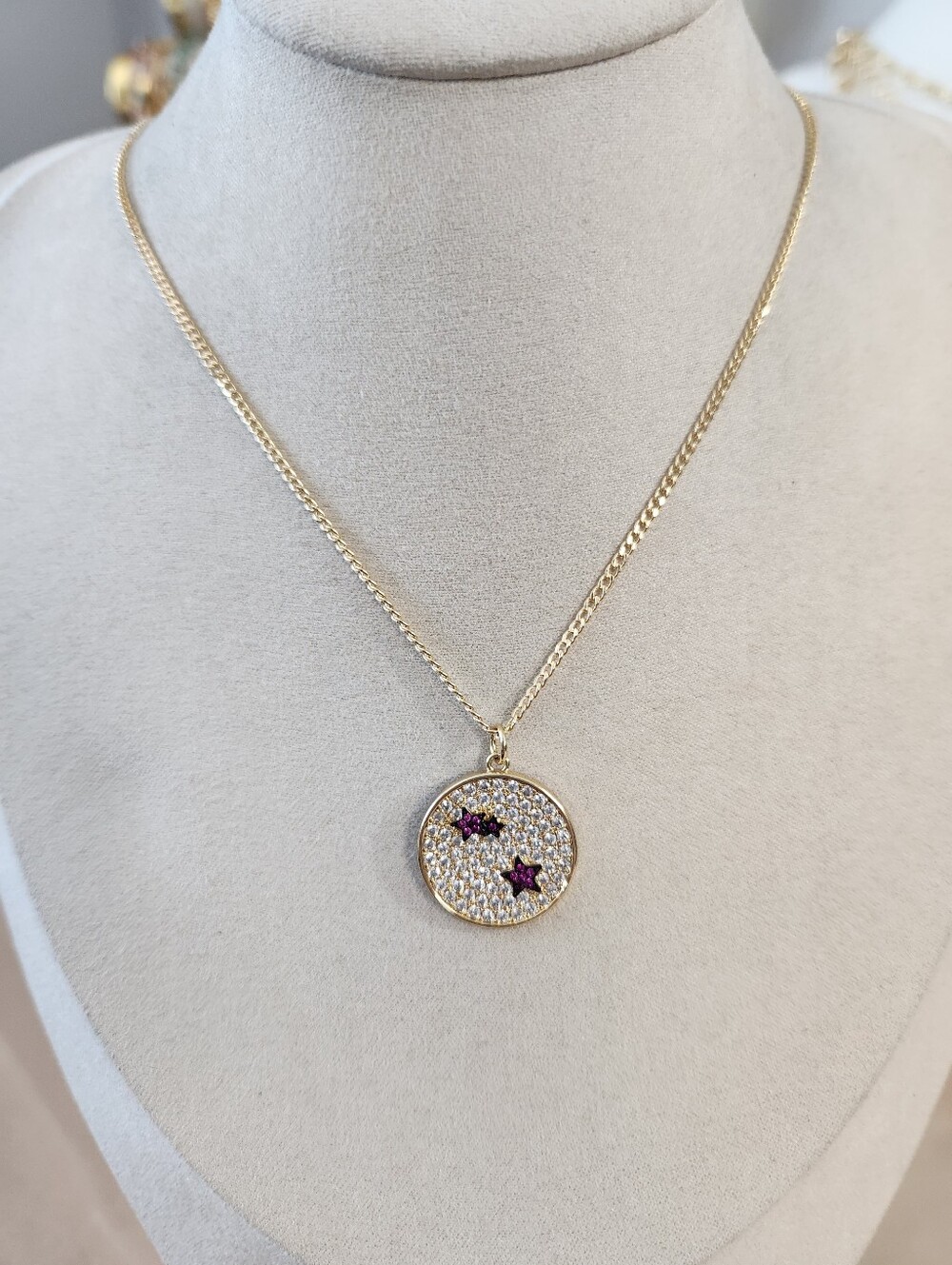 18k Gold Plated Stars  Pendant Necklace